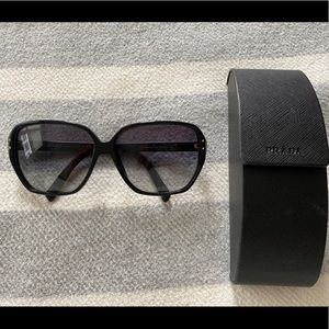 Prada Sunglasses - black w gold studs